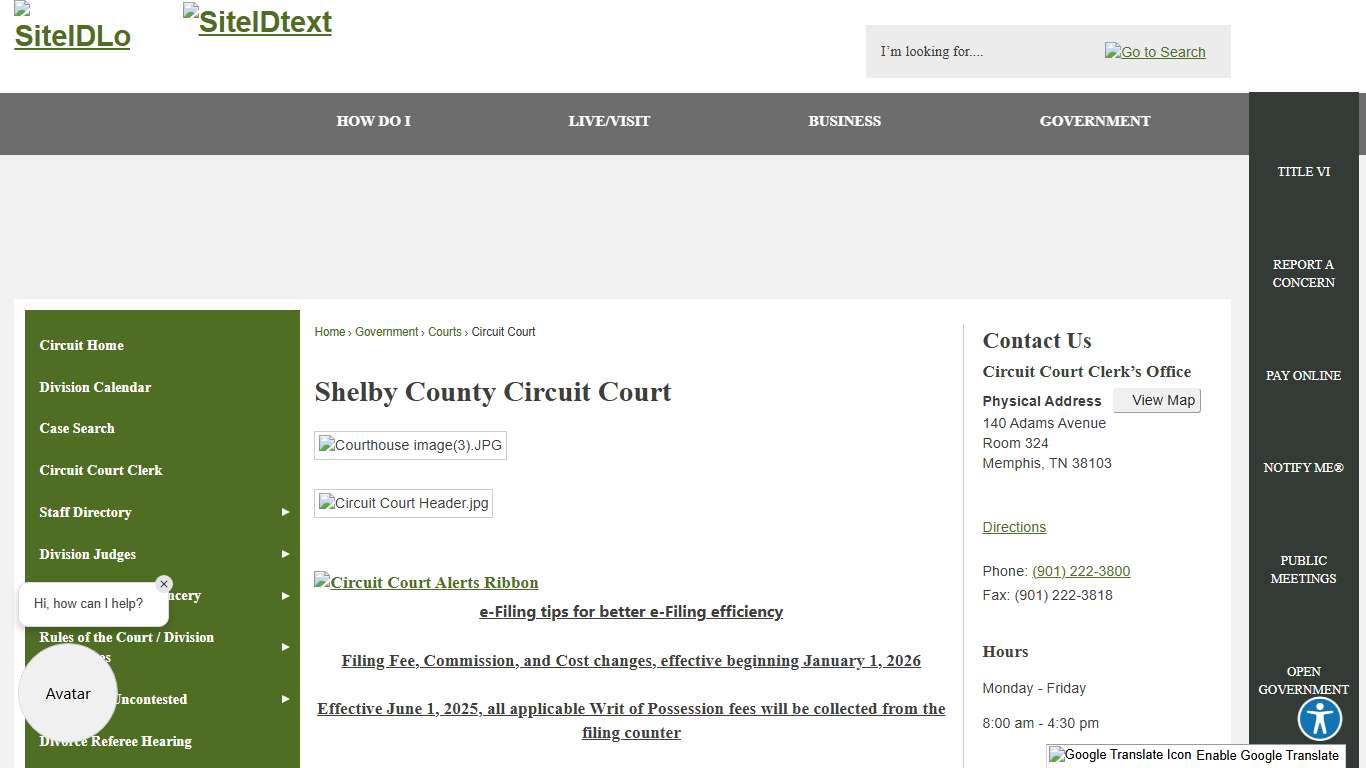 Shelby County Circuit Court | Shelby County, TN - Official Website